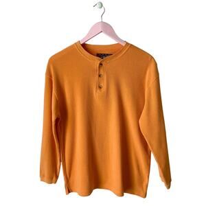 Vintage Orange Henley Shirt